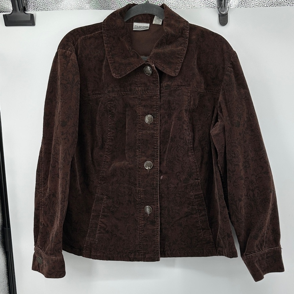Chico's VTG Academic Countryside Rquestrian Corduroy Jacket/Pants Set Sz3/2.5S - Picture 2 of 16